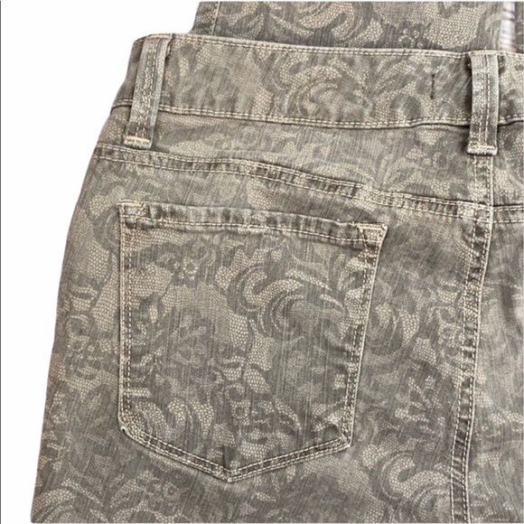 Level 99 Janice Ultra Skinny Gray Lace Print Jeans - Picture 5 of 14
